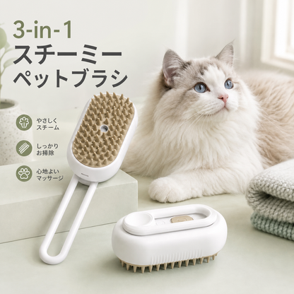 3in1 スチーミーペットブラシ（スチームブラシ） 商品画像 1