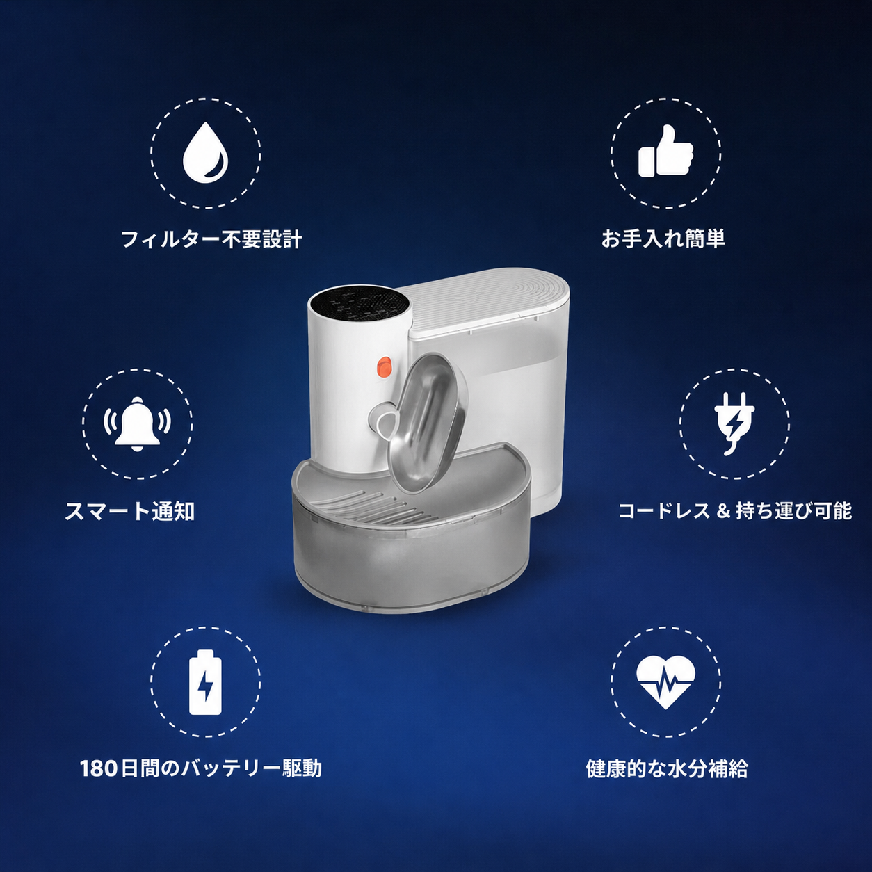 Aqua Bot 2.0 アクアボット｜フィルター不要の猫用自動給水器 商品画像 7
