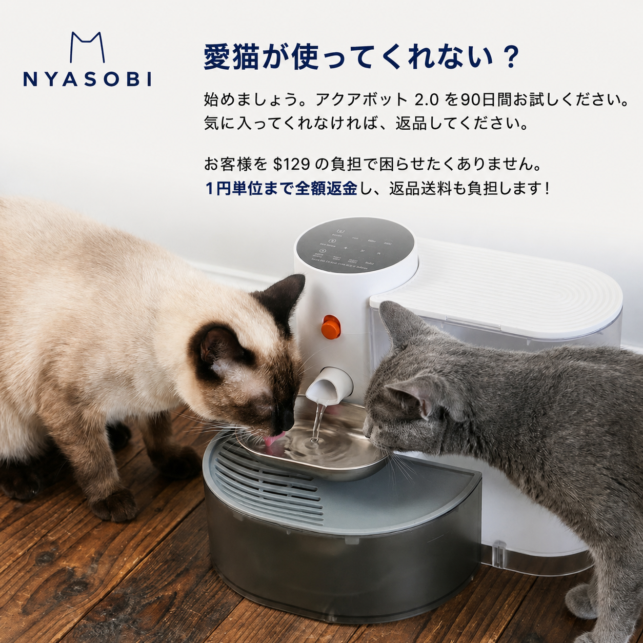 Aqua Bot 2.0 アクアボット｜フィルター不要の猫用自動給水器 商品画像 20