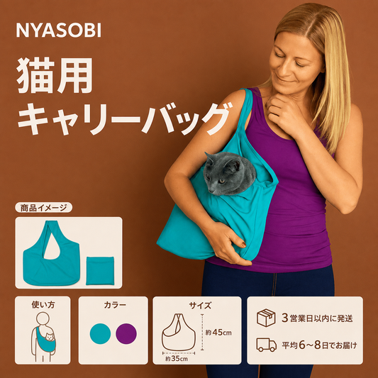 1個買うともう1個無料：NYASOBI 猫用キャリーバッグ 商品画像 1