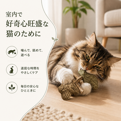 PurrBite™ 3-in-1 キャットニップ＆マタタビおもちゃ 商品画像 1