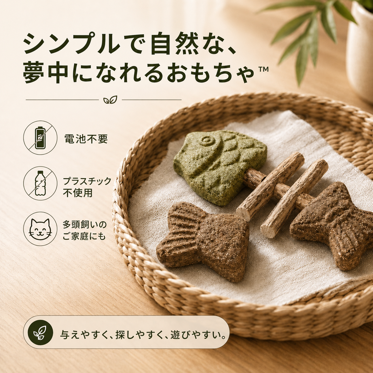 PurrBite™ 3-in-1 キャットニップ＆マタタビおもちゃ 商品画像 2