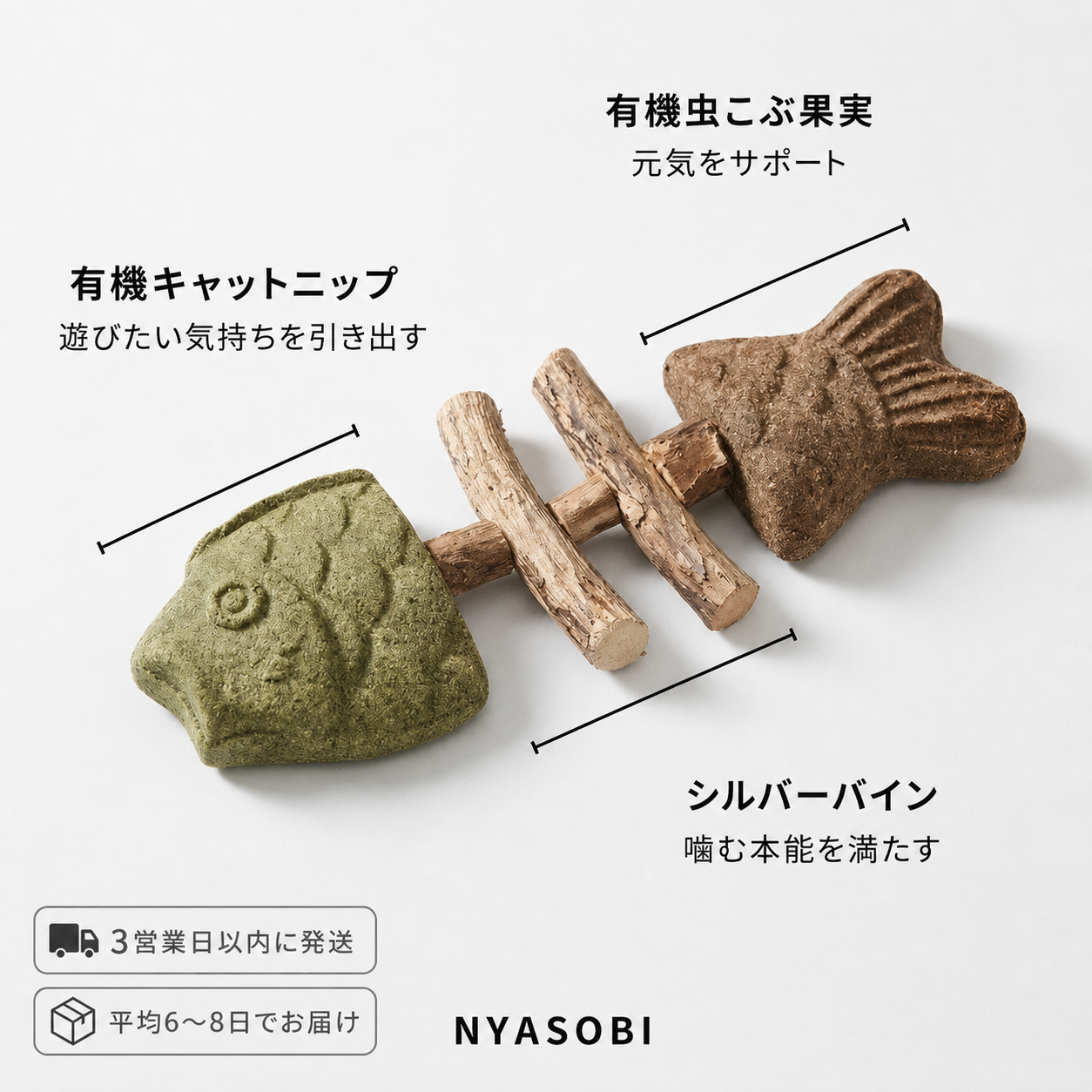 PurrBite™ 3-in-1 キャットニップ＆マタタビおもちゃ 商品画像 7