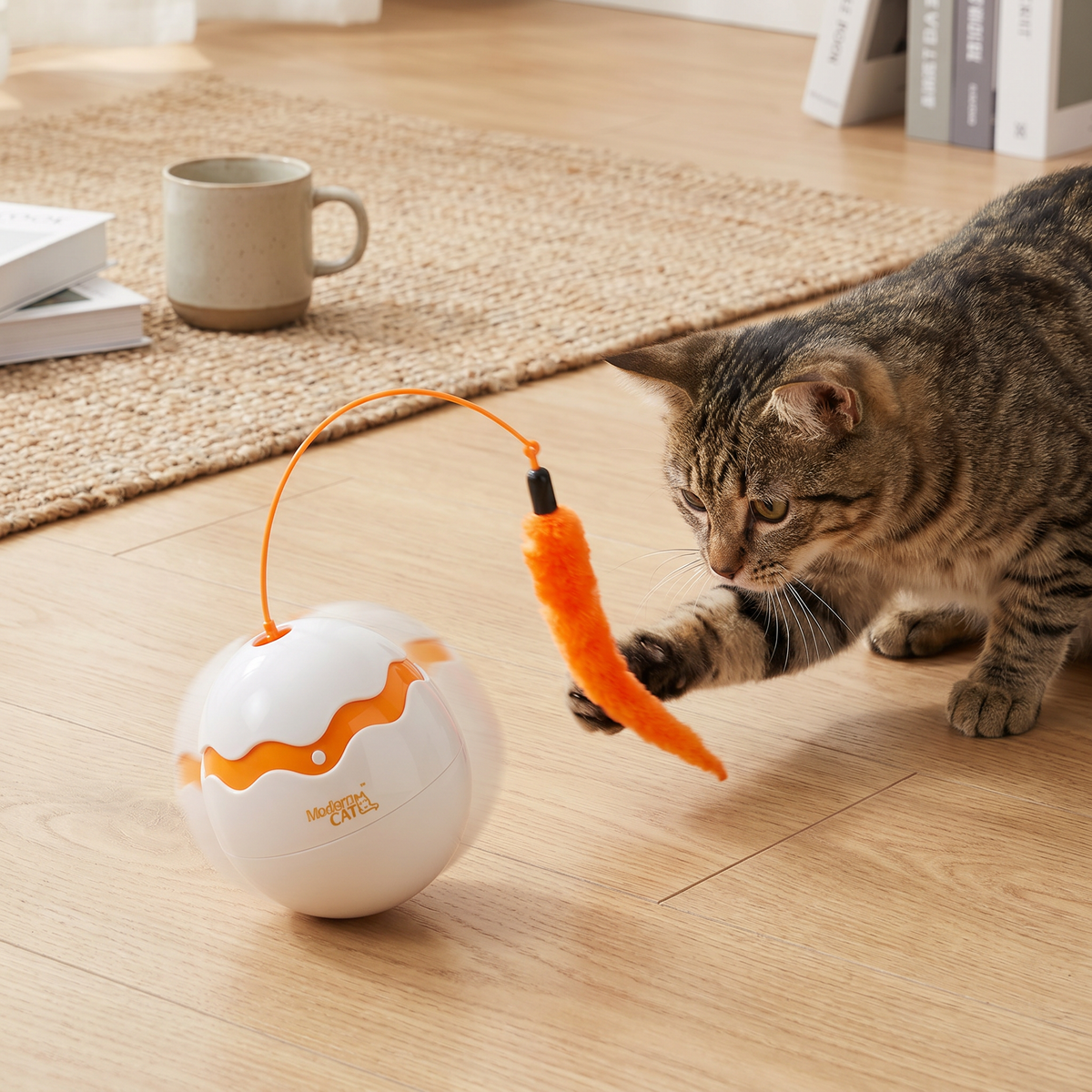 WobbleWingたまご型自動猫じゃらしの商品画像